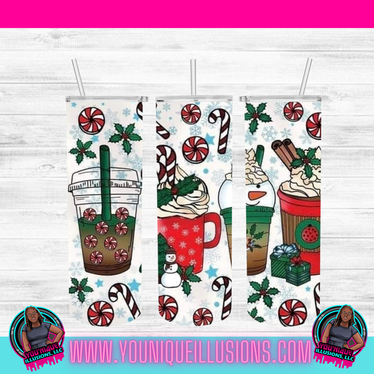 Candy Canes & Peppermint Winter Tumbler