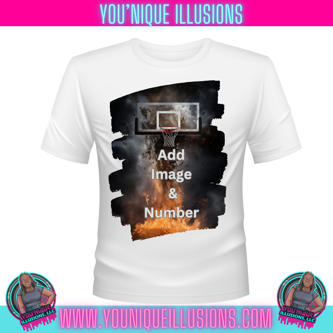 Custom Basketball Center Print Shirt