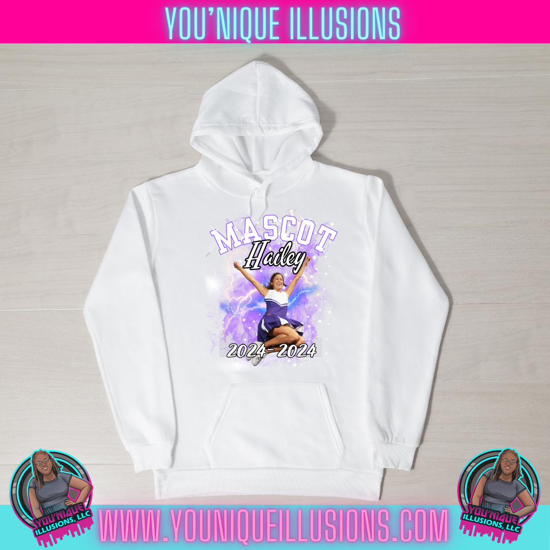 Custom Mascot Center Print Hoodies