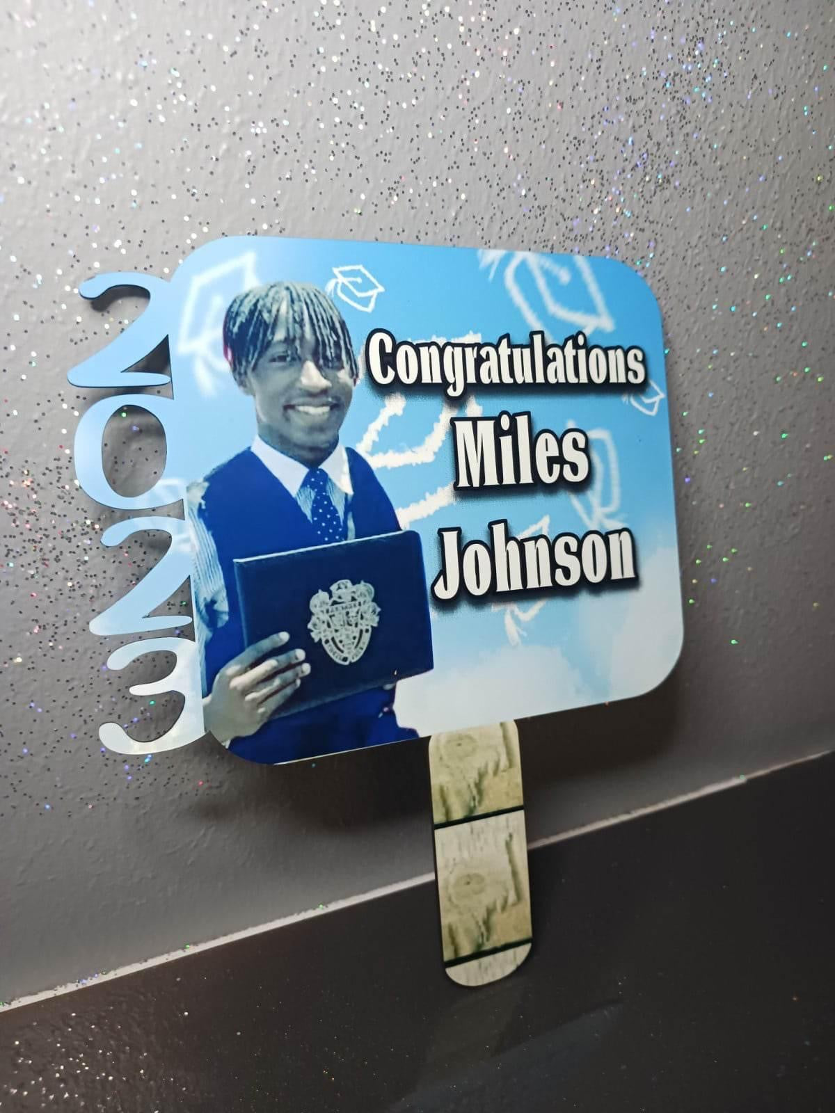 Custom Graduation Fan