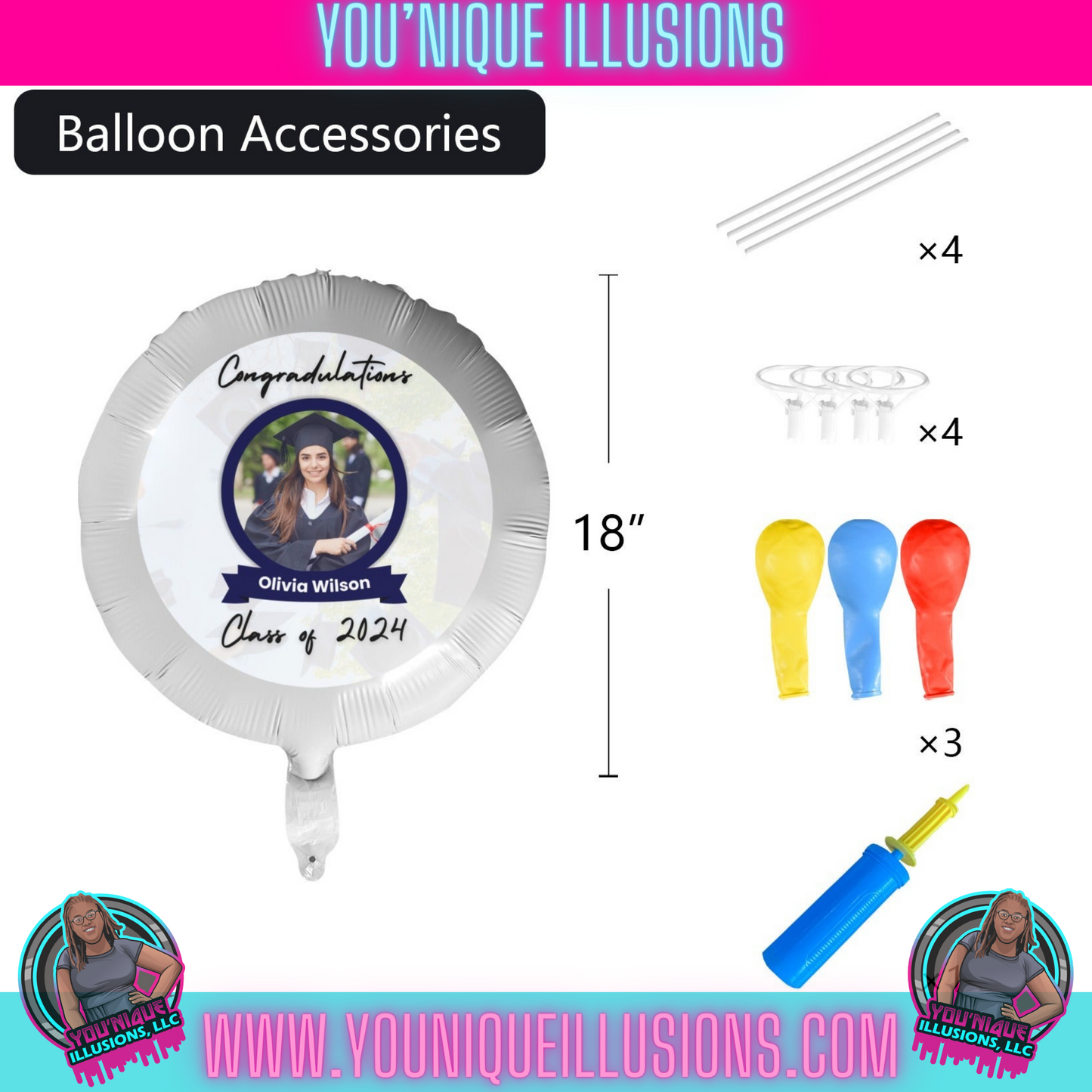 Custom Graduation Foil Balloon (18inch)