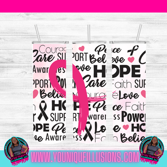 Hope Pink Ribbon Tumbler