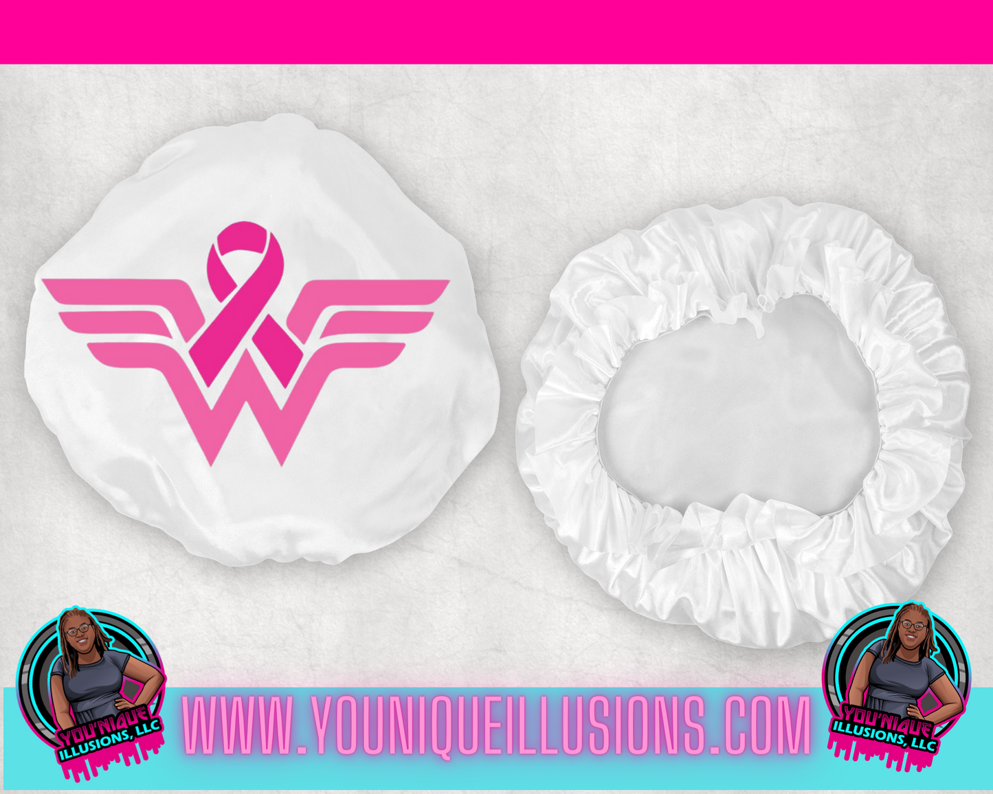 Breast Cancer Wonder Woman Bonnet