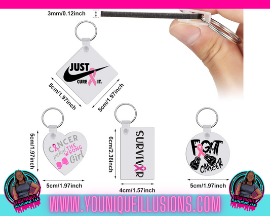 Breast Cancer Keychains (2 sided for Picture)