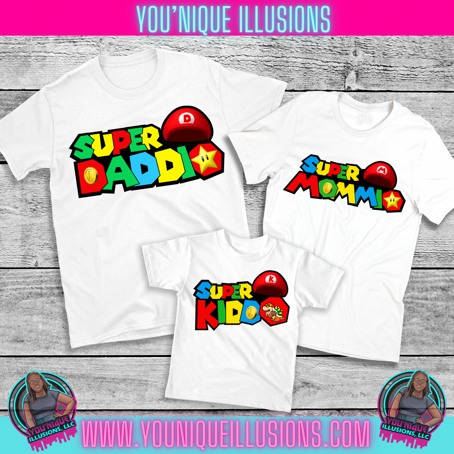 Mario Theme Family Shirts