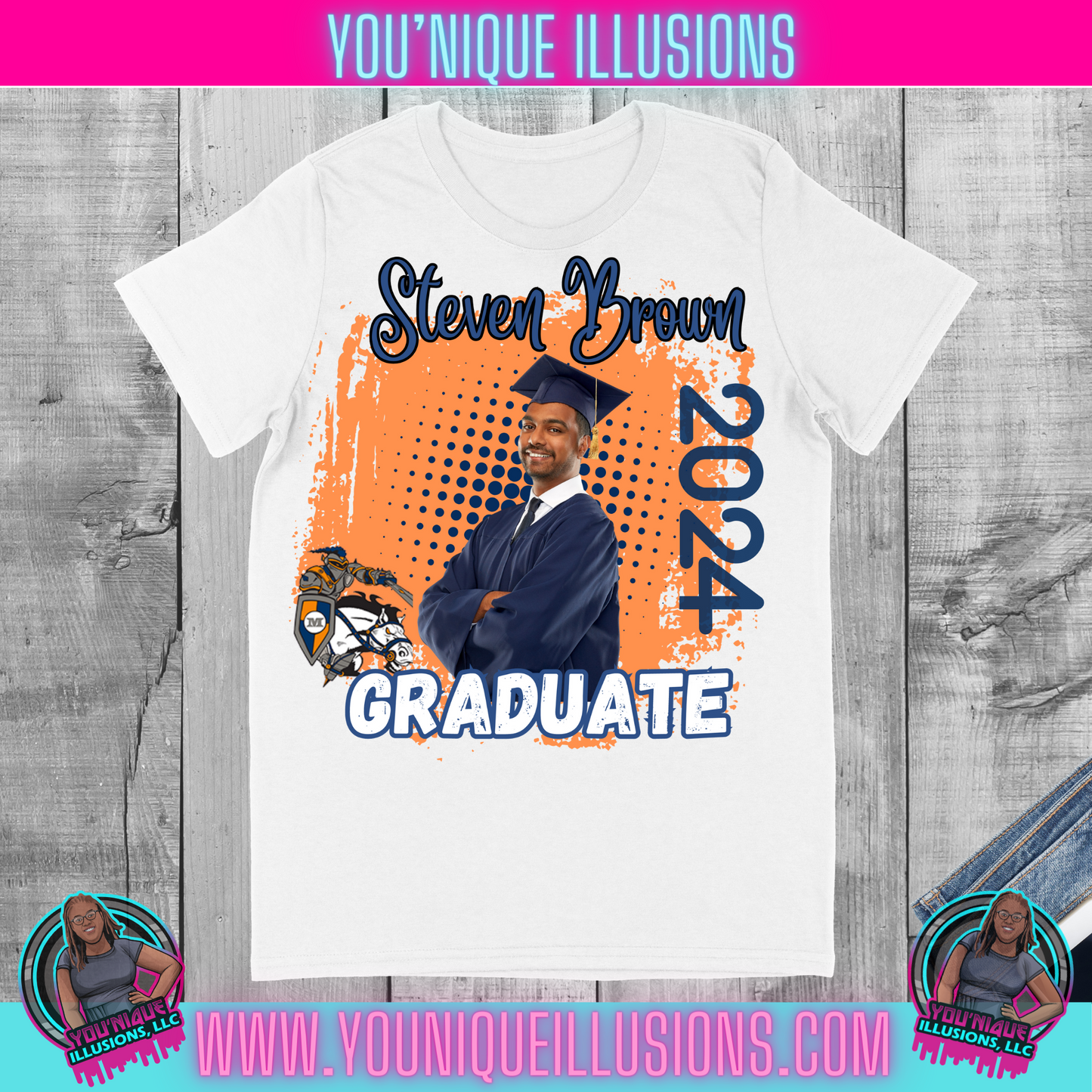 Custom Graduation Center Design Shirt