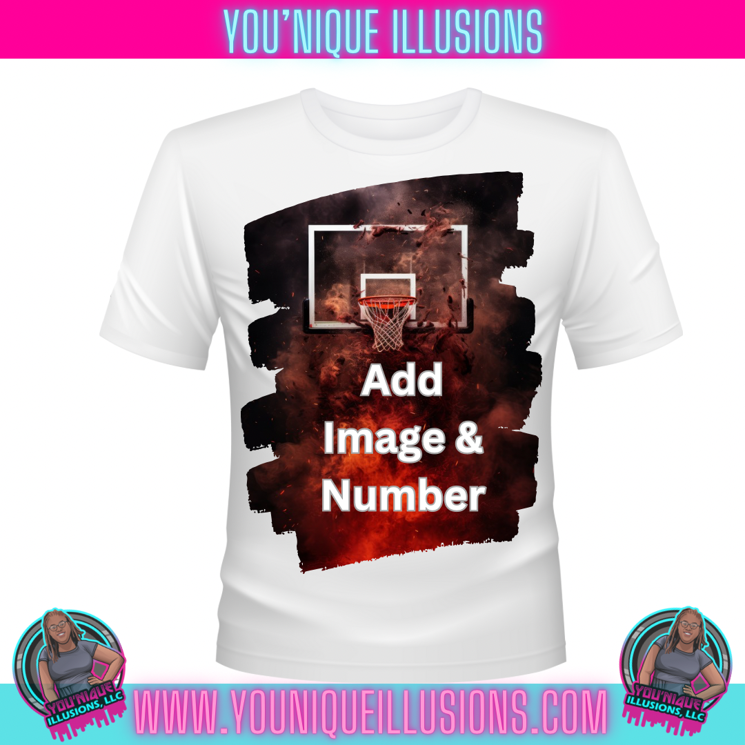 Custom Basketball Center Print Shirt