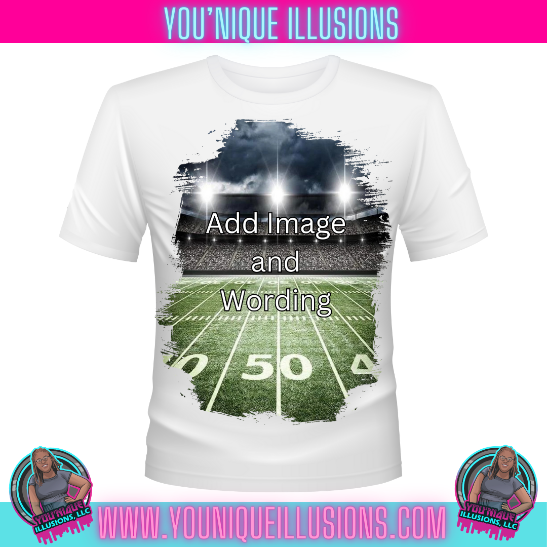 Custom Football Center Print Shirt