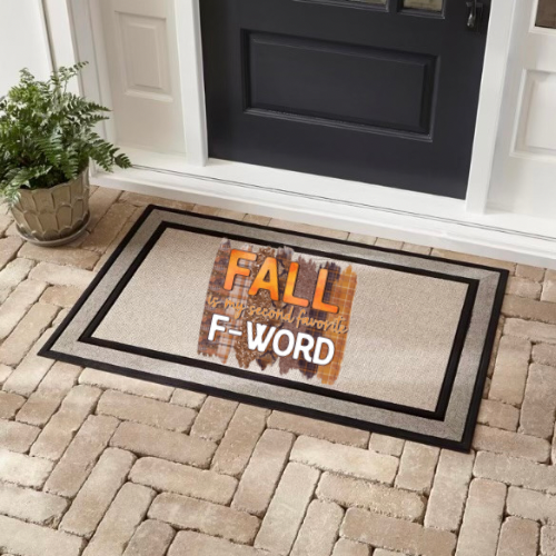 Fall is my Favorite F Word Doormat