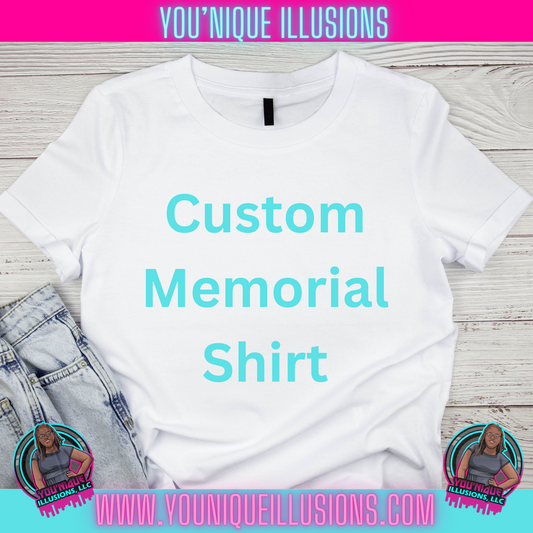 Custom Memorial Center Print Shirt