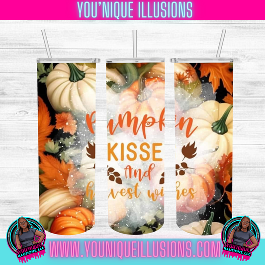 Pumpkin Kisses and Harvest Wishes Tumbler