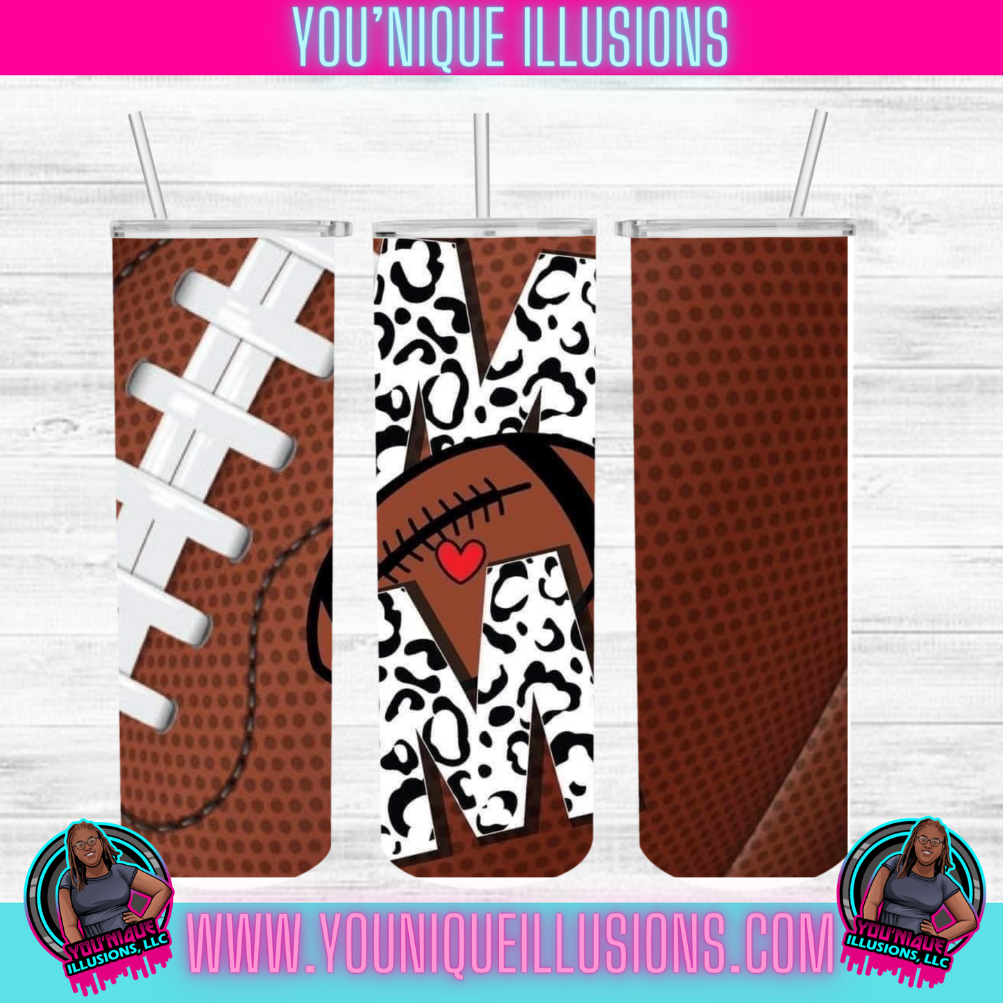 Mom Football Tumbler