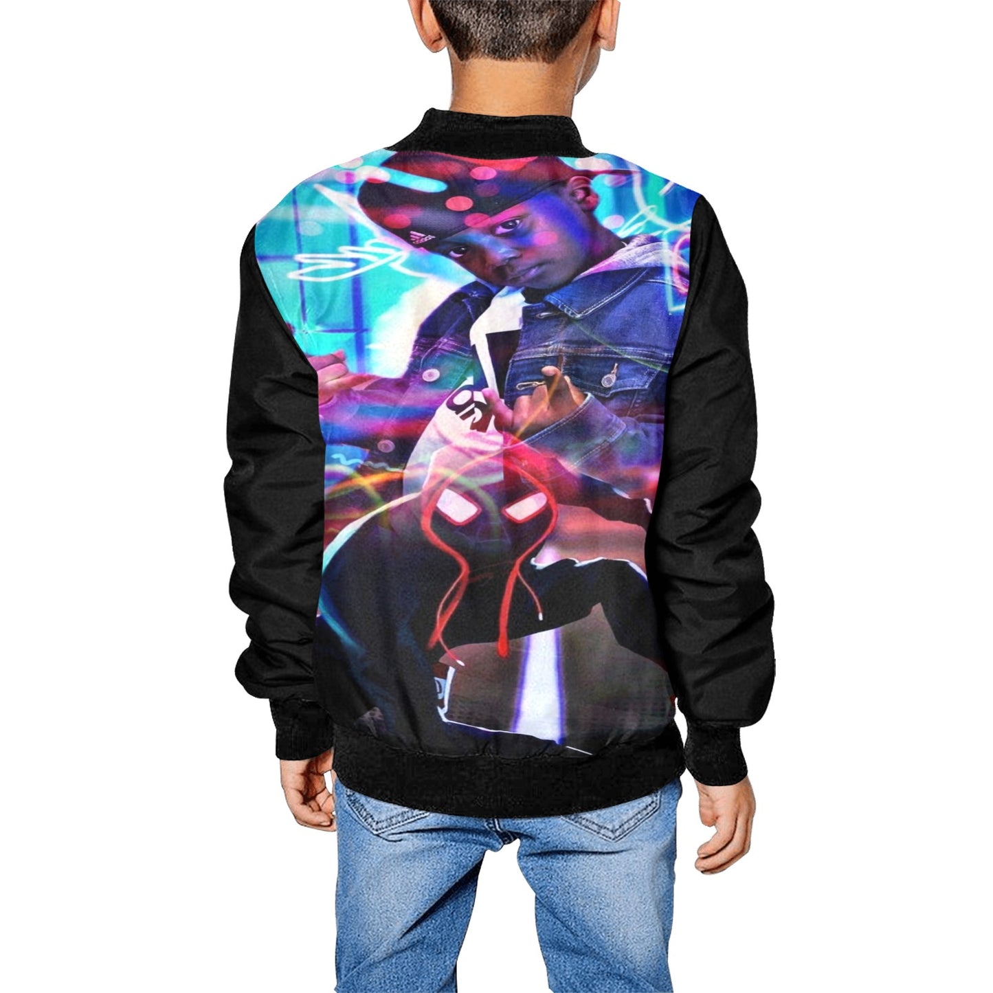 Custom Kids' All Over Print Bomber Jacket (Model H40)