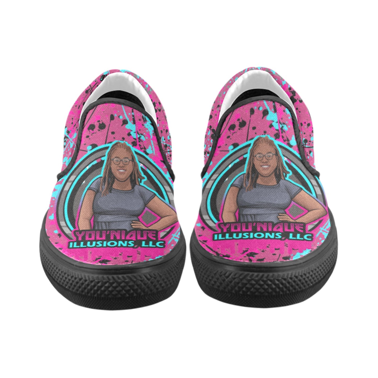 Custom Women's Slip-on Canvas Shoes (Model 019)