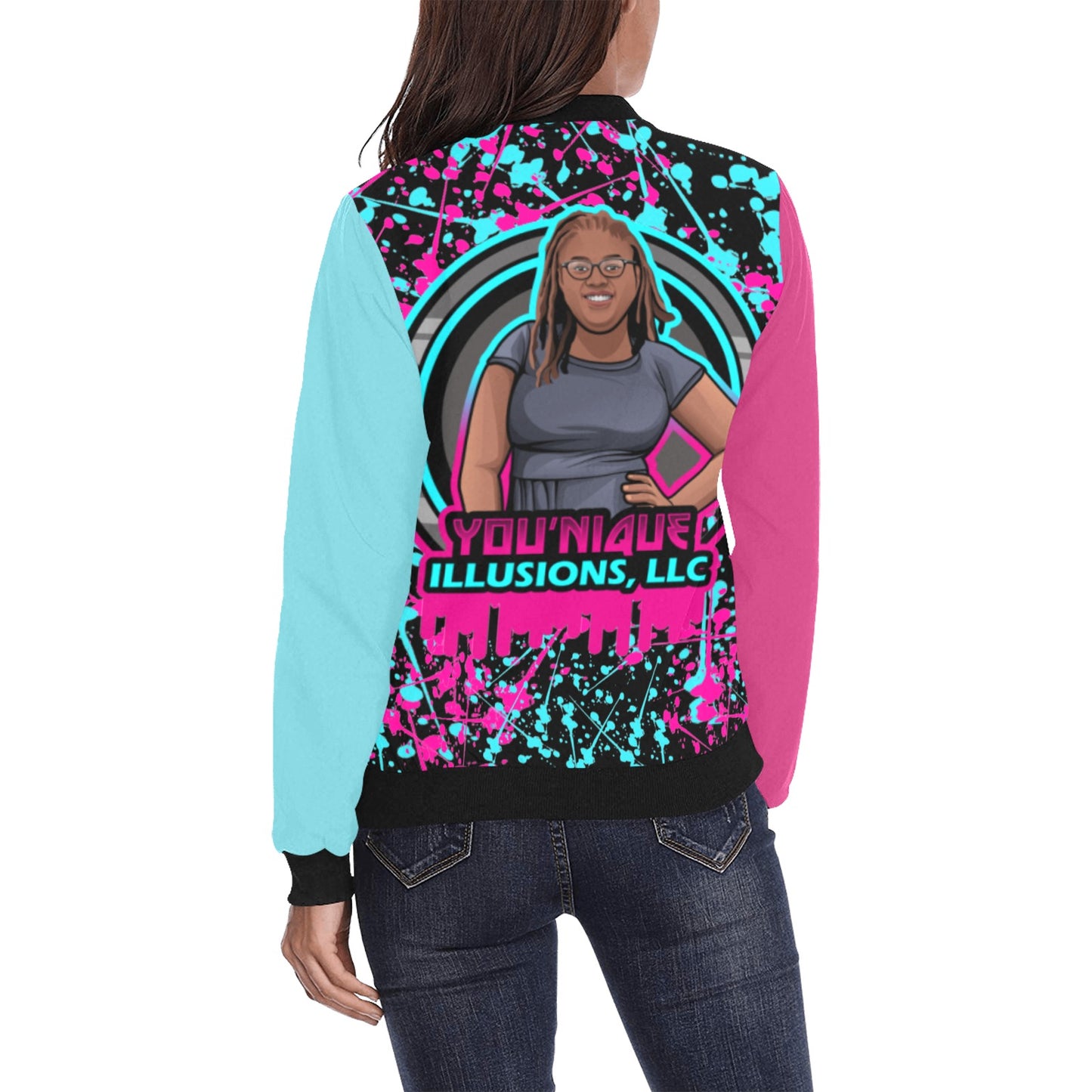 Custom All Over Print Bomber Jacket for Women (Model H36)