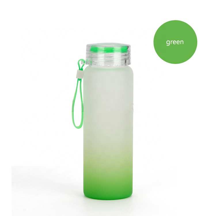 Frosted Ombré Glass Water Bottle