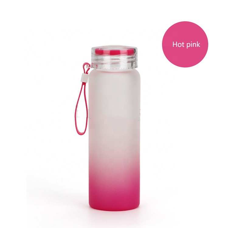 Frosted Ombré Glass Water Bottle