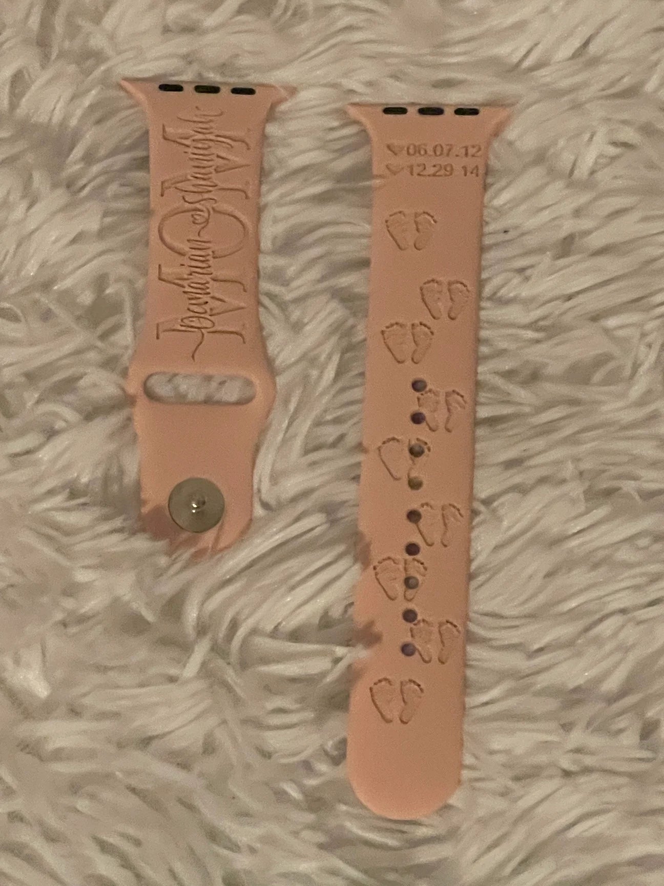 Custom Engraved and Painted Watch Bands