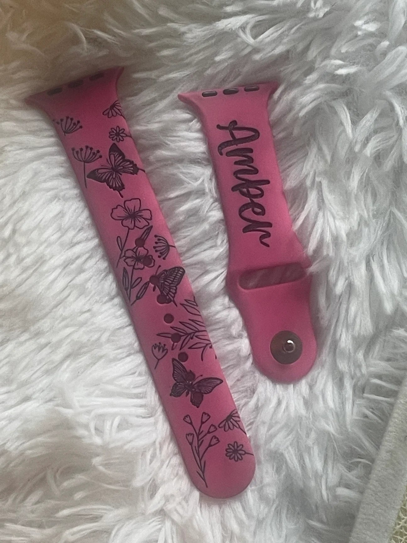 Custom Engraved and Painted Watch Bands