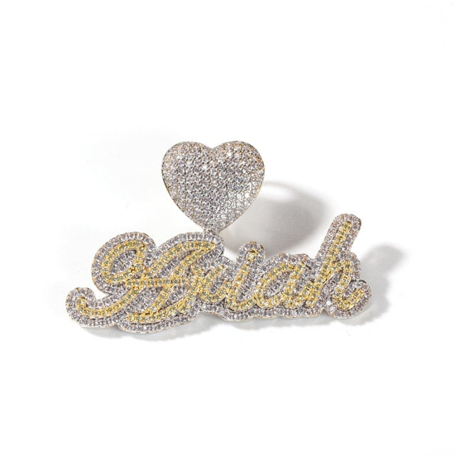 Heart Clasp Custom Cursive Name Necklace