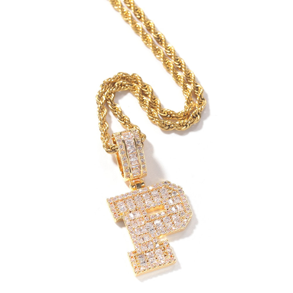 Gold ONLY Necklace with Initial Letter Charms