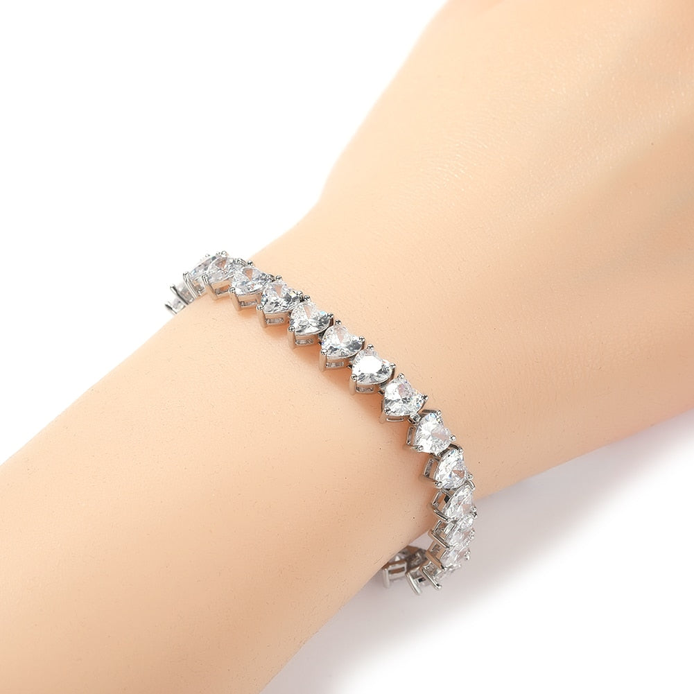 Small Heart Bracelets 7mm for Women