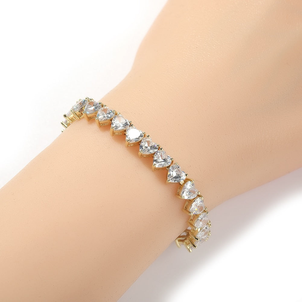 Small Heart Bracelets 7mm for Women